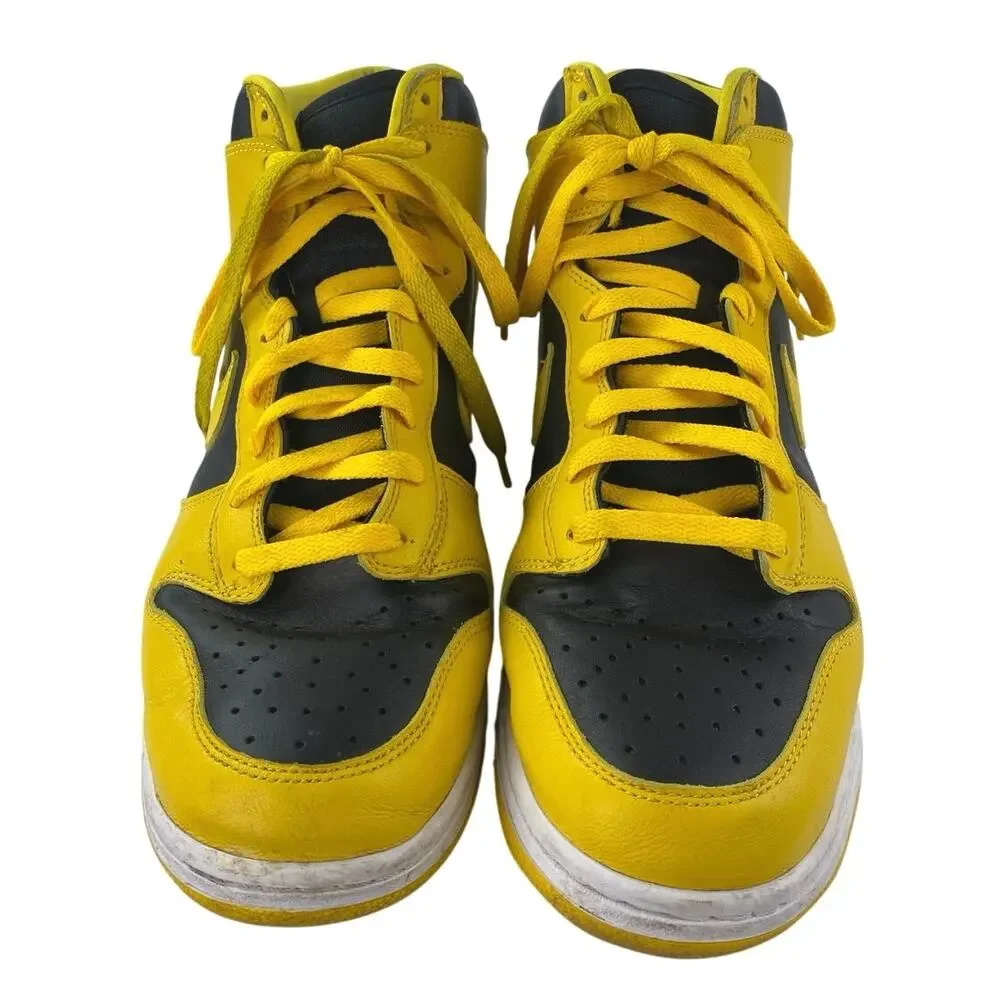 Nike Dunk High Goldenrod Men's Yellow Black Leather Basketball Sneakers Shoes 12